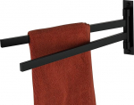 KOKOSIRI B5007BK-A2 Vannitoa r&auml;tikukangid P&ouml;&ouml;rlev r&auml;tikukang Matt Black Swing Out r&auml;tikukangid 2-Arm vannitoa k&ouml;&ouml;gi seina jaoks Roostevaba teras