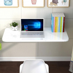 Schwebender, an der Wand montierter Klapptisch mit Klappblatt f&uuml;r Laptop und Computer, Arbeitstisch f&uuml;r Arbeitszimmer, Schlafzimmer, Badezimmer, Fr&uuml;hst&uuml;ck, Esszimmer, Bar (suurus: L120 x B50