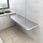 Seinale paigaldatav kokkupandav laud k&ouml;&ouml;gibaari ruumi s&auml;&auml;stev roostevabast terasest s&uuml;learvuti laud 90L x W