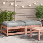 Homgoday Garden Footstool koos padjadega, 2 Pack Solid Douglas Fir Wood Diivanid Outdoor Bed Diivan Diivan Diivan Garden Diivan Elutuba Patio Outdoor m&ouml;&ouml;bel J