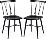 RELAX4LIFE s&ouml;&ouml;gitoatoolid, 2 tooli, metallist k&ouml;&ouml;gitoolid seljatoega, maksimaalne koormus 150 kg, elutoatoolid s&ouml;&ouml;gituppa, elutuppa, k&ouml;&ouml;ki, musta v&auml;rvi