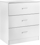 Baroni Home Melamiinist 3 sahtliga kapp magamistuppa v&otilde;i elutuppa kaasaegne valge kapp 60 x 40 x 70 cm