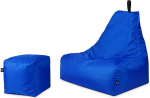 Patchhome Lounge Chair + Cube / Stool 2 suuruses ja 25 v&auml;rvi Gamer Bean Bag istmepadi t&auml;iskasvanud hiiglaslik Bean Bag lapsed valmis t&auml;idetud pol&uuml;st&uuml;reeni t&auml;idisega Sobib sise- ja v&auml;litingimustes kasutamiseks