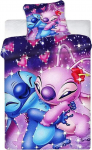 Tanacc Lilo & Stitch children's bedding set, duvet cover 135 x 200 cm, 1 pillowcase 80 x 80 cm, Anime 3D digital print polyester bedding set for boys and girls,