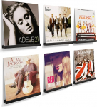 6 vin&uuml;&uuml;lplaadi seinahoidja, puidust vin&uuml;&uuml;lhoidja, vin&uuml;&uuml;lriiuli hoidja seinale, vin&uuml;&uuml;l seinakinnitus, plaatide, CD-de, fotoalbumite ja kollektsioonide paigutamiseks (must)
