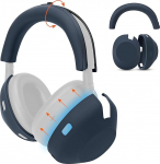 WC ShellZ XM6 - Sony WH-1000XM6 k&otilde;rvaklappidega &uuml;hilduv silikoonist k&otilde;rvaklappide ja peapaela &uuml;mbris Wicked Cushions | Premium Silicone | Midnight Blue