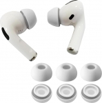 KASOTT Uuendatud m&auml;luvaht-k&otilde;rvaklapid AirPods Pro 1. ja 2. p&otilde;lvkonda, mugavad vahtkorgid, parem m&uuml;rasummutus, 3 paari asendusotsikuid (valge, sorteeritud S / M / L)