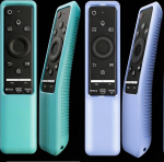 [2 Pack] &Uuml;hildub Samsung Smart TV Remote BN59 seeria, kerge silikoonist kaitsekott, l&ouml;&ouml;gikindel, libisemiskindel, helesinine ja helesinine