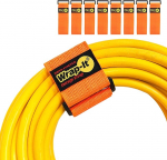 Super-Stretch Wrap-It hoiurihmad - (8) 12" oranž - elastsed Velcro rihmad - pikendusjuhtmete korraldaja, voolikute ja kaablite rihmad, juhtmete m&auml;his, juhtmete hoidja, garaaži- ja