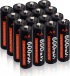 CITYORK p&auml;ikesepatarei AA 600 mAh laetav (16 tk) - 1,2 V NiMH Mignon AA p&auml;ikesepatarei p&auml;ikesevalgustitele, p&auml;ikesevalgustitele, muinasjututuledele, p&auml;ikesepuude valgustitele, aiavalgustitele, p&auml;ikesepatareidele.