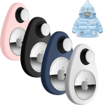 dibdib Airtag hoidja, peidetud GPS Tracker Case, Anti-Emoval, Airtag silikoonist &uuml;mbris koos pinsidega, sobib lastele, eakatele, lemmikloomadele, seljakotile, pagasile (must, valge, sinine, roosa), 4 Pack