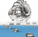 Runder Dachventilator, 110-600mm Dachentl&uuml;ftungskappe, 304 Edelstahl-L&uuml;ftungsaufsatz Dachbodenventilator Rotierende Schornsteinhaube(7.87in/200mm)