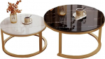 &Uuml;mmargune kohvilaudade komplekt 2, virnastamine Accent Center Tables metallist raam, eemaldatav End tabel, elutuba, magamistuba, kontor, nesting tabelid marmorist muster Top Tabel