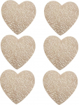 Tischsets als Kreative Wohnaccessoires aus PVC 6 St&uuml;ck Herzf&ouml;rmige mit Hitzebest&auml;ndiger Schutzfunktion und Eleganter Goldener Farbe f&uuml;r Restaurant und Bankett