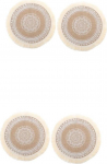 Alipis 2 S&auml;tze Tischset Aus Baumwolle Und Leinen Mit Quaste Dekorative Tassenuntersetzer Geflochtene Tassenuntersetzer Tischsets Place Mats Tischmatten Home-Desktop- 2 St&uuml;ck * 2