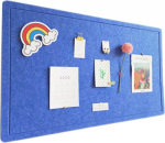 QNDUGJFER Korktafelrolle, Blaue Filz-Korktafel f&uuml;r Wohnzimmer, Klassenzimmer, B&uuml;ro, Wanddekoration, 9 mm Dicke Pinnwand f&uuml;r Fotos, Notizen, Briefe, Nachrichten, Vision Board (Gr&ouml;&szlig;e: 60 x 120 cm (23,6
