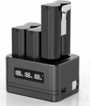 Kompatibel mit Ring-T&uuml;rklingel/Kamera, Akku-Ladestation,3 St&uuml;ck,3,65V,6040 mAh,3-Schlitz-LED-Display-Ladeger&auml;t mit Typ-C-Kabel,kompatibel mit Ring 2/3/4/Plus/Spotlight/Stick Up Cam-Batterien