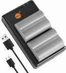 DSTE 2tk NP-150 (2000mAh/7.4V) akulaadija &uuml;hildub FinePix S5 Pro, FinePix is Pro digikaameraga