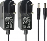 Security-01 Pack of 2 AC to DC 12 V 1 A toiteadapter, pistik 5,5 mm x 2,1 mm CCTV kaamera LED String Light jaoks