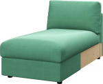 Soferia &uuml;hilduv asenduskate Vimle Chaise Longue'ile, Elegance Mint kangas (plekikindel, vetth&uuml;lgav ja kriimustuskindel), roheline