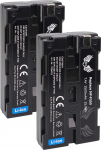 2 x SK aku Sony NP-F550 | 3500 mAh - LG Cells - aku NP-F750 NP-F770 NP-F960 NP-F970 NP-F980 // v&auml;lklambid videovalgustid v&auml;lismonitorid