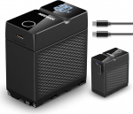 NEEWER 10500 mAh NP-F970 aku Kaamera aku asendusaku, PD 45 W kiirlaadimine, OLED/USB A/USB C, Sony FX3 FX30 A7IV A7SIII Canon R5 R6 Nikon Z8, NW-F970U, &uuml;hildub kaameramonitoriga Sony FX3 FX30 A7IV A7SIII Canon R5 R6 Nikon Z8