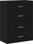 vidaXL kapid 2 sahtliga must tamme v&auml;limusega 60 x 31 x 40 cm hoiukapp Sideboard Sideboard Buffet kapp Vitriinkapp