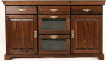 clever-moebel Sideboard, m&auml;nni puidust kapp maamaja stiilis, k&ouml;&ouml;gikapp, k&uuml;ljepult (pruun)