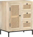 vidaXL Mango Wood Solid Sideboard uksega sahtlitega kapp Sideboard mitmeotstarbeline kapp 60 x 35 x 70 cm torukujuline v&otilde;rk 60 x 35 x 70 cm