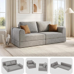 2 in 1 Flannelette diivanvoodi valmistatud Corduroy kondita diivan Futon koos padjaga Mitmek&uuml;lgne Lounge Cloud Diivan elutuppa ja magamistuppa