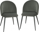 homcom S&ouml;&ouml;gitooli, samet (100% pol&uuml;ester), metalljalad, hall, 50 L x 54 P x 79 cm