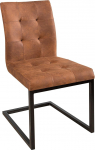 invicta INTERIOR riess-Ambiente.de Design Cantilever Chair Oxford Vintage Brown Iron Frame Elegantne s&ouml;&ouml;gitoa tool v&otilde;i konverentsitool