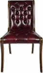 Generisch Chesterfield CASA s&ouml;&ouml;gitool - Burgundia v&auml;rvi - Itaalia ehtne nahk - puidust jalad