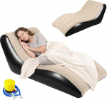 Aufblasbares Sofa, Aufblasbarer Sessel, Luftsofa, Campingsofa, Tragbare Flocking Aufblasbare Couch mit Beflockter Oberfl&auml;che f&uuml;r Wohnzimmer Camping Outdoor
