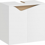 HOMCOM Vannitoakapp, Vannitoakapp, Vannitoakapp pehmelt sulguvate ustega, Vannitoakapp, valge, 60 x 35 x 57,9 cm.