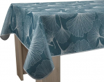 Le linge de Jules Blue Biloba ristk&uuml;likukujuline plekikindel laudlina 150x200cm