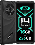 Ulefone Armor X31 Pro 5G Outdoor Smartphone 2025, 16GB + 256GB/SD-2TB Android 14 koos pimestava taskulambiga 64MP + 25MP kaamera 6,56-tolline 120Hz 6050mAh mobiiltelefon 3-pesa/GPS/Face ID/Fingerprint/OTG/NFC mustaga