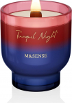 M&SENSE L&otilde;hnak&uuml;&uuml;nal Quiet Night Crinkle Candle Wooden Wick, 270 g, 60 tundi kauap&otilde;lev sojavaha l&otilde;hnak&uuml;&uuml;nal klaasist, luksuslik k&uuml;&uuml;nal kingitus meestele ja naistele.