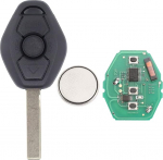 Key Radio Remote Control Auto v&otilde;ti 3 nupud saatja saatja Unit 868 MHz ID46 PCF7942 Chip elektroonilise kaardi transponderi korpus freesimine aku 5 seeria E60 6 seeria E63 E64 X5 E53 Z4