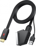 Neoteck SCART to HDMI Converter 1080P adapter SCART to HDMI toetab 16:9/4:3 konverteerimiskaabel 150 cm DVD VHS VCR jaoks