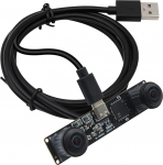 Svpro Dual Lens USB Camera Module 1080P 60fps Fisheye UVC Industrial Camera Board Synchronisation Recording in Colour with M12 Lens, Distortion-Free Wide Angle Board Camera