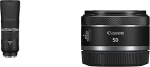 Canon objektiiv RF 800 mm F11 on STM - Supertelefotoobjektiiv, must & objektiiv RF 50 mm F1.8 STM EOS R jaoks (43 mm filtrikeere, fikseeritud fookuskaugus, t&auml;pne fookustamine STM-AF-mootori abil), must