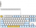 A.JAZZ AK874-75% Wired Gaming Keyboard koos spiraalse USB-C kaabliga Hot Swapable Blue Switch mehaaniline klaviatuur Light Up TKL 80% Compact 87 klahvi PBT Keycap eemaldatav magnetiline kaas PC/Mac jaoks
