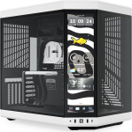Hyte Y70 Touch Infinite Dual Chamber ATX Mid Tower kaasaegne esteetiline korpus integreeritud 2.5K LCD puuteekraaniga - Panda
