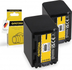 PATONA 2 x NP-FV70 aku 1600 mAh asendusaku, mis &uuml;hildub Sony videokaameraga FDR-AX100E AXP33 DCR DVD110E SR15E SX50E HDR CX220E PJ410 XR500VE NEX-VG10E VG30E NPFV70 FV70 FV-70