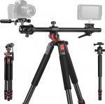 NEEWER 73,6-tolline horisontaalne statiiv mitme nurga keskne sammas, kuulipea ja kesktelje platvorm, alumiiniumist kaamerastatiiv 360&deg; p&ouml;&ouml;ratav, 180&deg; kallutatav &uuml;lalpool/makrofotode tegemiseks, max. Koormus 22 lb, TP27