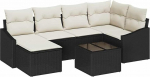 Rantry 6-teiliges Garten-Sofa-Set mit Kissen braun Poly-Rattan Gartenlounge Model3346797
