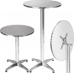 BAKAJI alumiiniumist v&auml;lik&auml;igulaua 60 x 60/70/110 cm