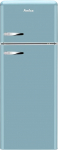 Amica DTR 374 190 T Retro Fridge/Freezer Combination Turquoise Blue 144 cm (H) x 55 cm (W) x 62 cm (D) Retro Design