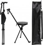 TAIWANBED Kaasaskantav kepi tool koos pehmendusega, reguleeritav kaasaskantav jalutuskepp koos istmega, kokkupandav tool, matkakepi telkimiseks, matkamiseks, kerge alumiinium, lihtne kanda, koos kandekotiga